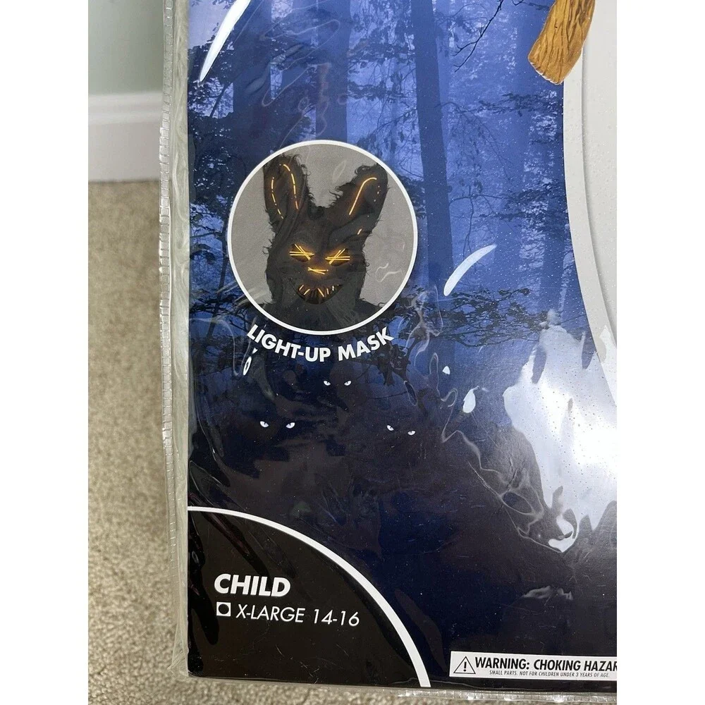 Spirit Halloween Horror Rabbit Costume Child XL 14-16 with Mask Evil Bunny